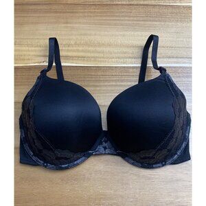 Maidenform Black Push Up Bra With Adjustable Straps Convert To Criss-Cross 40DD